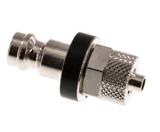 Nickel-plated Brass DN 5 Black Air Coupling Plug 4x6 mm Union Nut