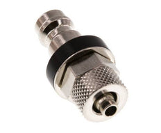 Nickel-plated Brass DN 5 Black Air Coupling Plug 4x6 mm Union Nut