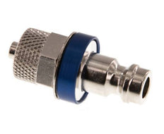 Nickel-plated Brass DN 5 Blue Air Coupling Plug 4x6 mm Union Nut