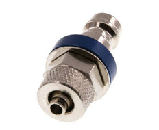 Nickel-plated Brass DN 5 Blue Air Coupling Plug 4x6 mm Union Nut