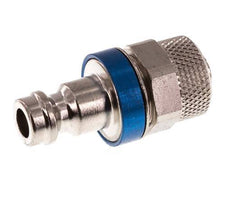 Nickel-plated Brass DN 5 Blue Air Coupling Plug 6x8 mm Union Nut