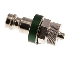 Nickel-plated Brass DN 5 Green Air Coupling Plug 4x6 mm Union Nut