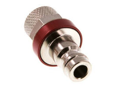 Nickel-plated Brass DN 5 Red Air Coupling Plug 4x6 mm Union Nut