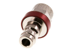 Nickel-plated Brass DN 5 Red Air Coupling Plug 4x6 mm Union Nut