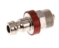 Nickel-plated Brass DN 5 Red Air Coupling Plug 4x6 mm Union Nut