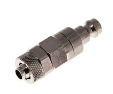 Nickel-plated Brass DN 5 Air Coupling Plug 6x8 mm Union Nut Double Shut-Off