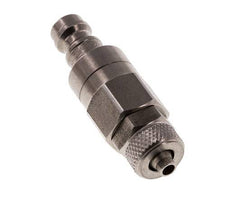 Stainless steel DN 5 Air Coupling Plug 4x6 mm Union Nut Double Shut-Off