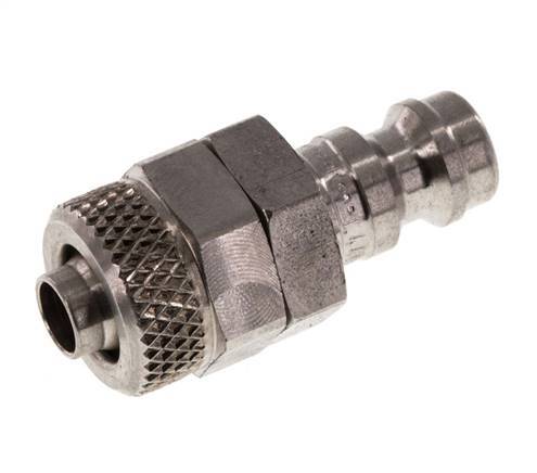 Stainless Steel 316L DN 5 Air Coupling Plug 6x8 mm Union Nut