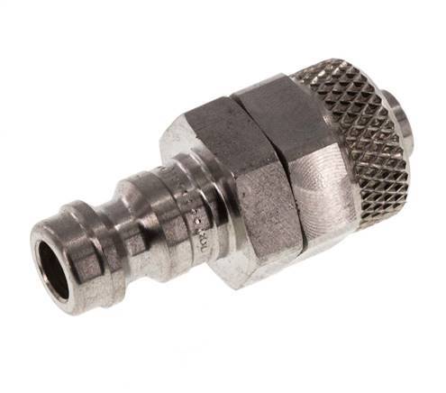 Stainless steel 306L DN 5 Air Coupling Plug 6x8 mm Union Nut