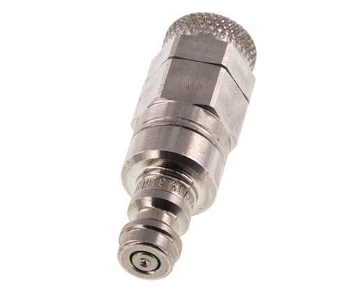 Stainless Steel 316L DN 5 Air Coupling Plug 6x8 mm Union Nut Double Shut-Off