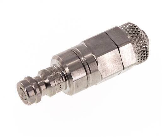 Stainless Steel 316L DN 5 Air Coupling Plug 6x8 mm Union Nut Double Shut-Off