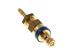 Brass DN 5 Blue Air Coupling Plug 4x6 mm Union Nut Bulkhead Double Shut-Off