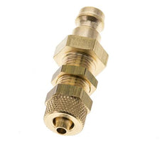 Brass DN 5 Air Coupling Plug 4x6 mm Union Nut Bulkhead