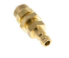 Brass DN 5 Air Coupling Plug 6x8 mm Union Nut Bulkhead