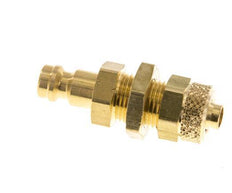 Brass DN 5 Air Coupling Plug 6x8 mm Union Nut Bulkhead
