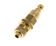 Brass DN 5 Air Coupling Plug 6x8 mm Union Nut Bulkhead Double Shut-Off