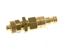 Brass DN 5 Air Coupling Plug 6x8 mm Union Nut Bulkhead Double Shut-Off