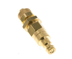 Brass DN 5 Air Coupling Plug 6x8 mm Union Nut Bulkhead Double Shut-Off