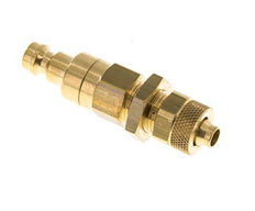 Brass DN 5 Air Coupling Plug 6x8 mm Union Nut Bulkhead Double Shut-Off