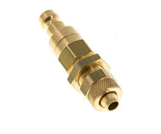 Brass DN 5 Air Coupling Plug 6x8 mm Union Nut Bulkhead Double Shut-Off