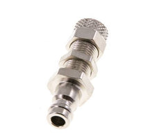 Nickel-plated Brass DN 5 Air Coupling Plug 4x6 mm Union Nut Bulkhead