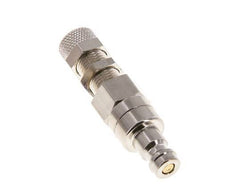 Nickel-plated Brass DN 5 Air Coupling Plug 4x6 mm Union Nut Bulkhead Double Shut-Off