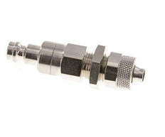 Nickel-plated Brass DN 5 Air Coupling Plug 6x8 mm Union Nut Bulkhead Double Shut-Off