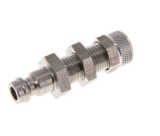 Stainless steel DN 5 Air Coupling Plug 4x6 mm Union Nut Bulkhead