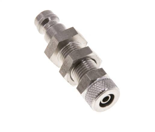 Stainless steel DN 5 Air Coupling Plug 4x6 mm Union Nut Bulkhead
