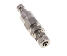 Stainless steel DN 5 Air Coupling Plug 4x6 mm Union Nut Bulkhead Double Shut-Off