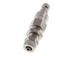 Stainless steel DN 5 Air Coupling Plug 4x6 mm Union Nut Bulkhead Double Shut-Off