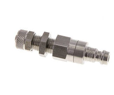 Stainless steel DN 5 Air Coupling Plug 4x6 mm Union Nut Bulkhead Double Shut-Off