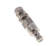 Stainless steel DN 5 Air Coupling Plug 4x6 mm Union Nut Bulkhead Double Shut-Off