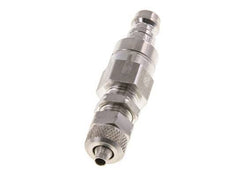 Stainless Steel 316L DN 5 Air Coupling Plug 4x6 mm Union Nut Bulkhead Double Shut-Off