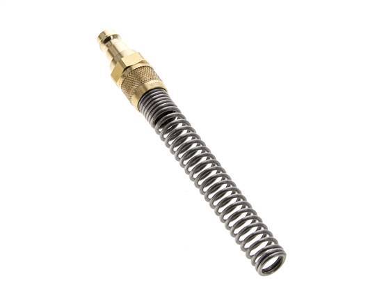 Brass DN 5 Air Coupling Plug 6x8 mm Union Nut Bend-Protect