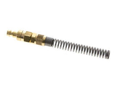 Brass DN 5 Air Coupling Plug 6x8 mm Union Nut Bend-Protect Double Shut-Off