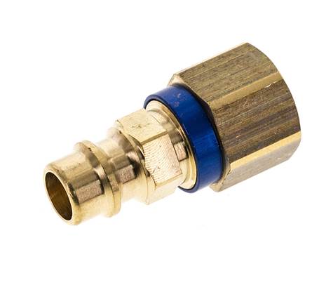Brass DN 7.2 (Euro) Blue-Coded Air Coupling Plug G 1/4 inch Female