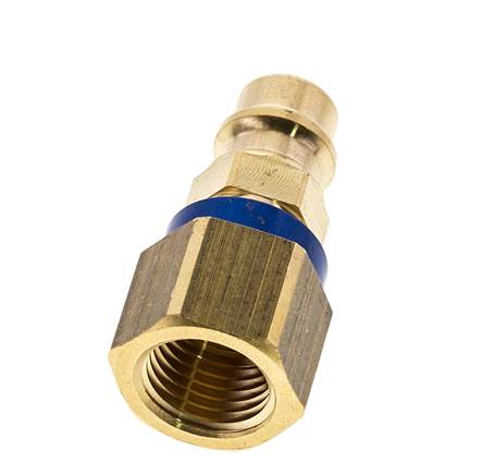 Brass DN 7.2 (Euro) Blue-Coded Air Coupling Plug G 1/4 inch Female