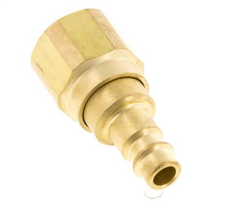 Brass DN 7.2 (Euro) Air Coupling Plug G 1/2 inch Female with Check Valve