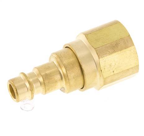 Brass DN 7.2 (Euro) Air Coupling Plug G 1/2 inch Female with Check Valve