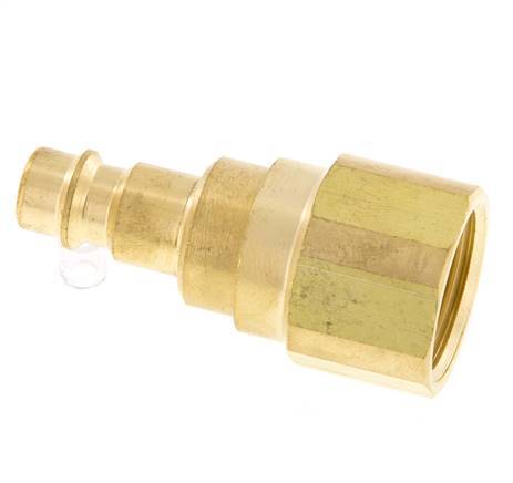 Brass DN 7.2 (Euro) Air Coupling Plug G 1/2 inch Female with Check Valve