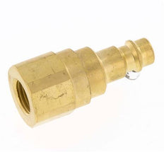 Brass DN 7.2 (Euro) Air Coupling Plug G 1/4 inch Female with Check Valve
