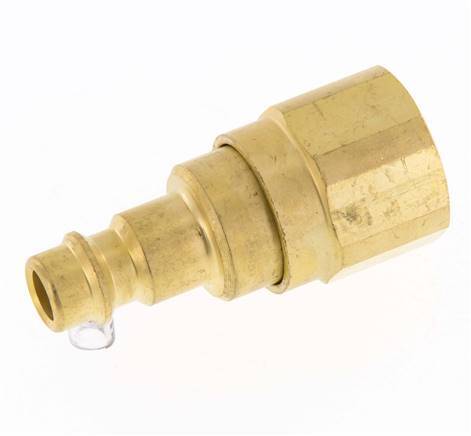 Brass DN 7.2 (Euro) Air Coupling Plug G 1/4 inch Female with Check Valve