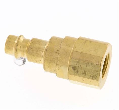Brass DN 7.2 (Euro) Air Coupling Plug G 1/4 inch Female with Check Valve