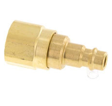 Brass DN 7.2 (Euro) Air Coupling Plug G 1/8 inch Female with Check Valve