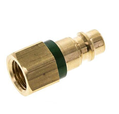 Brass DN 7.2 (Euro) Green-Coded Air Coupling Plug G 1/4 inch Female