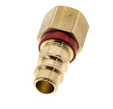 Brass DN 7.2 (Euro) Red-Coded Air Coupling Plug G 1/4 inch Female