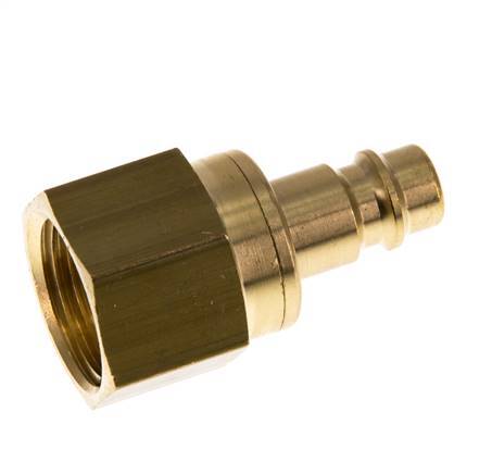 Brass DN 7.2 (Euro) Air Coupling Plug G 1/2 inch Female Double Shut-Off