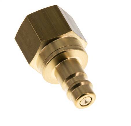 Brass DN 7.2 (Euro) Air Coupling Plug G 1/2 inch Female Double Shut-Off