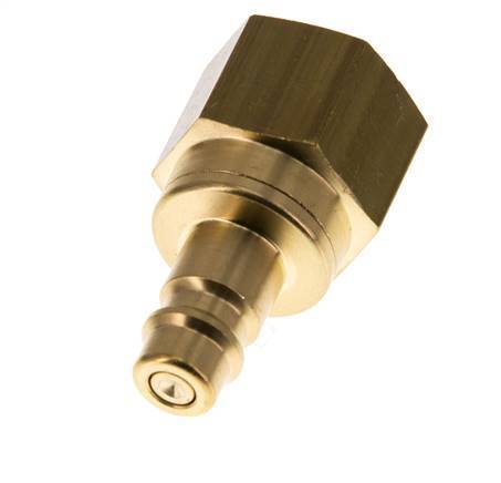 Brass DN 7.2 (Euro) Air Coupling Plug G 1/2 inch Female Double Shut-Off